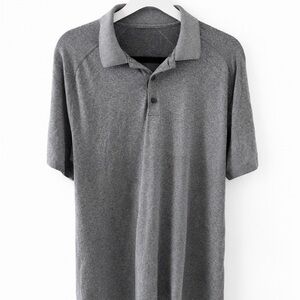 lululemon Men's Gray Polo Shirt. size large